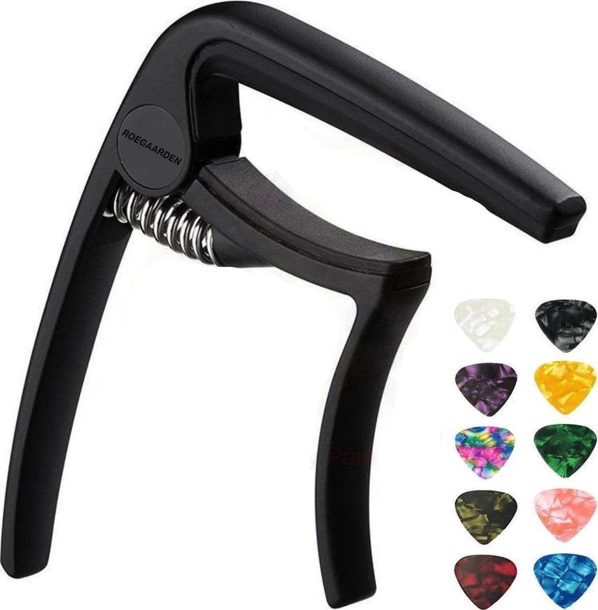 Capo | Capo Gitaar | met PLECTRUMS | Universeel | Licht en stevig