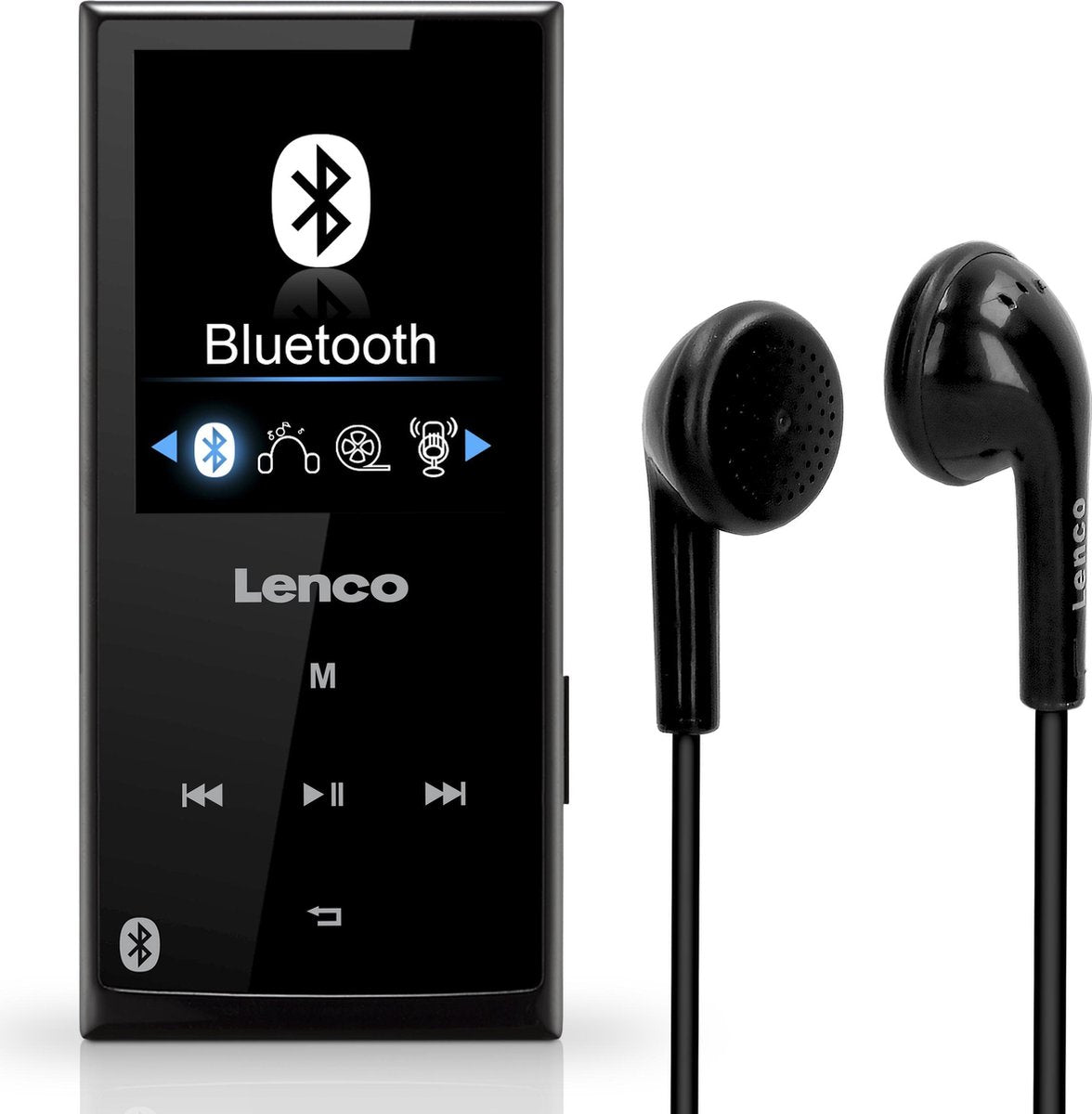 Lenco Xemio-760 BT Black - MP3-speler met Bluetooth en 8GB geheugen - Zwart