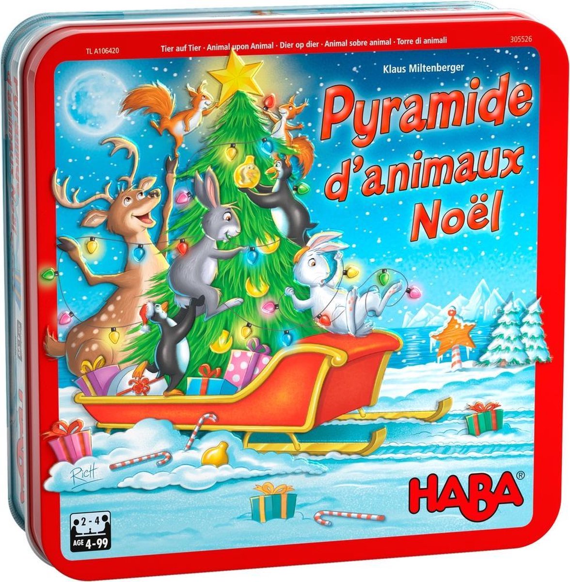 Haba Kerststapelspel Dier Op Dier (fr) Hout 31-delig