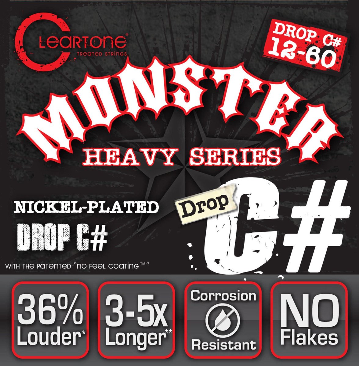 CT9460 12-60 nikkel Plated EMP Coated Heavy Monster Drop C#