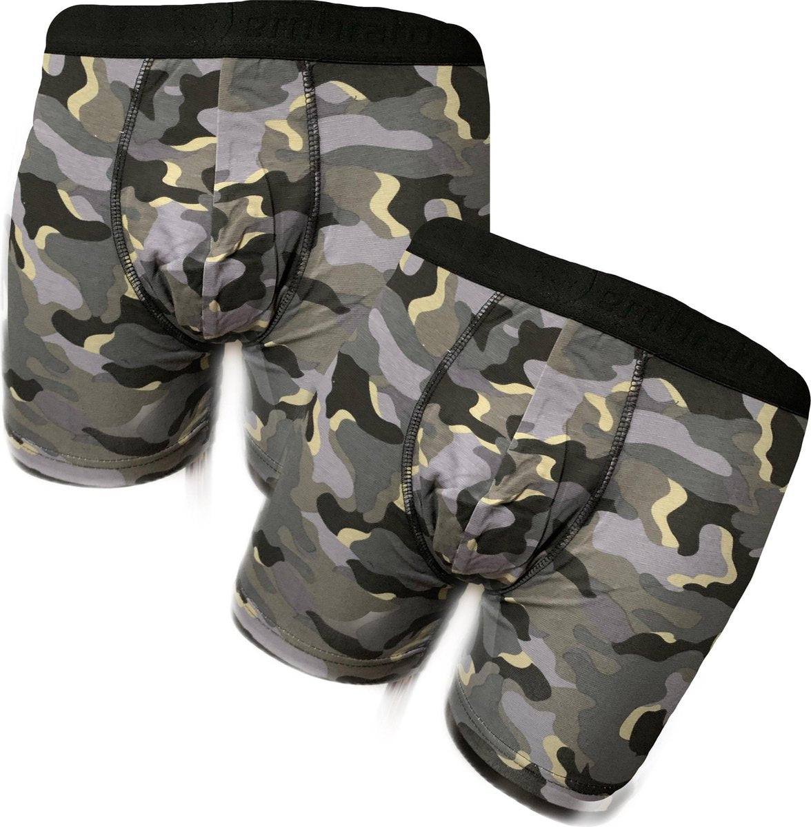 Embrator 2-pack heren Boxershort overall print camouflage grijs maat XL