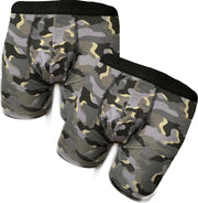 Embrator 2-pack heren Boxershort overall print camouflage grijs maat XL