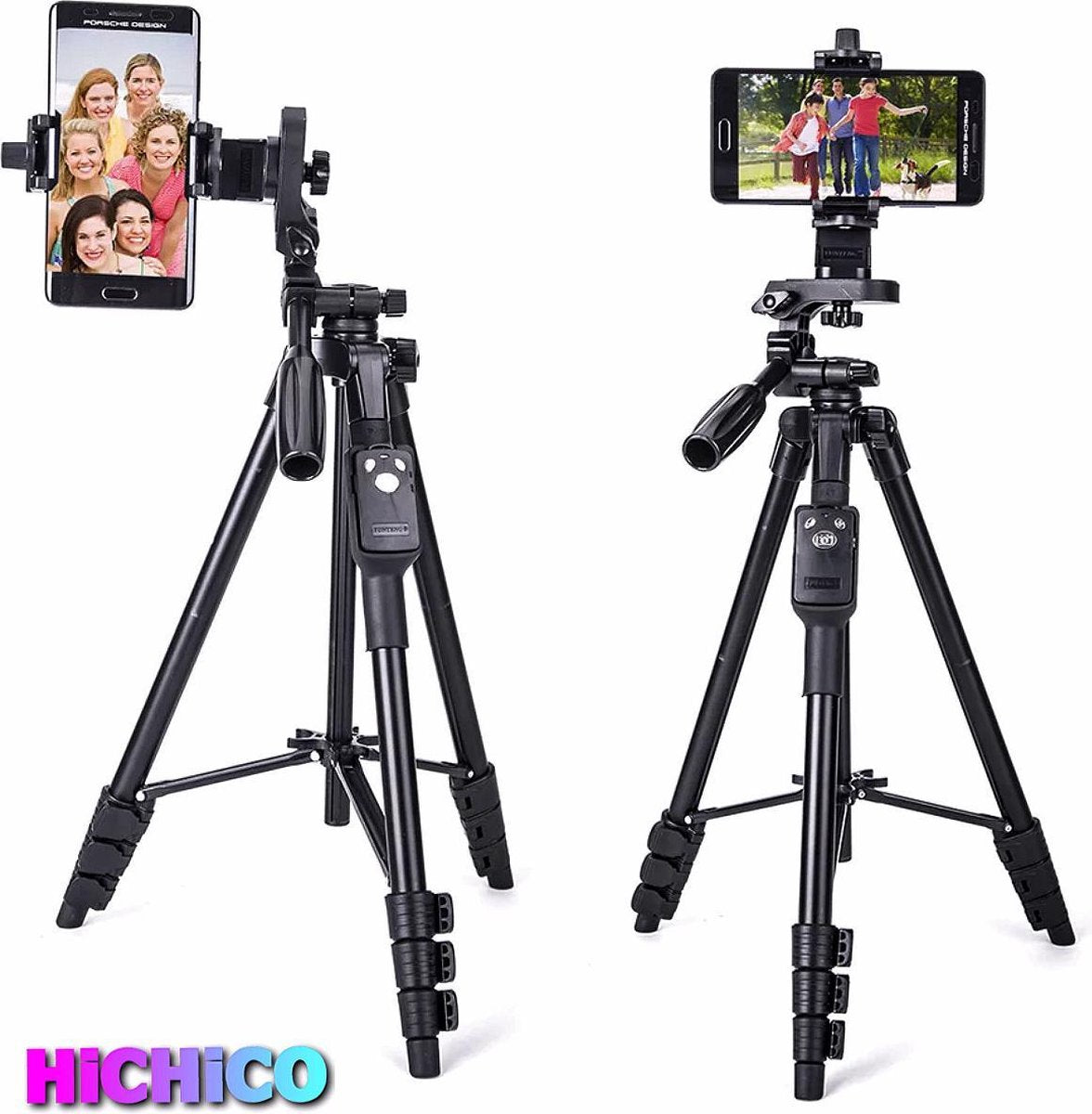 Super Smartphone Tripod Camera Statief 128 Cm Inclusief Bluetooth Remote Shutter – HiCHiCO