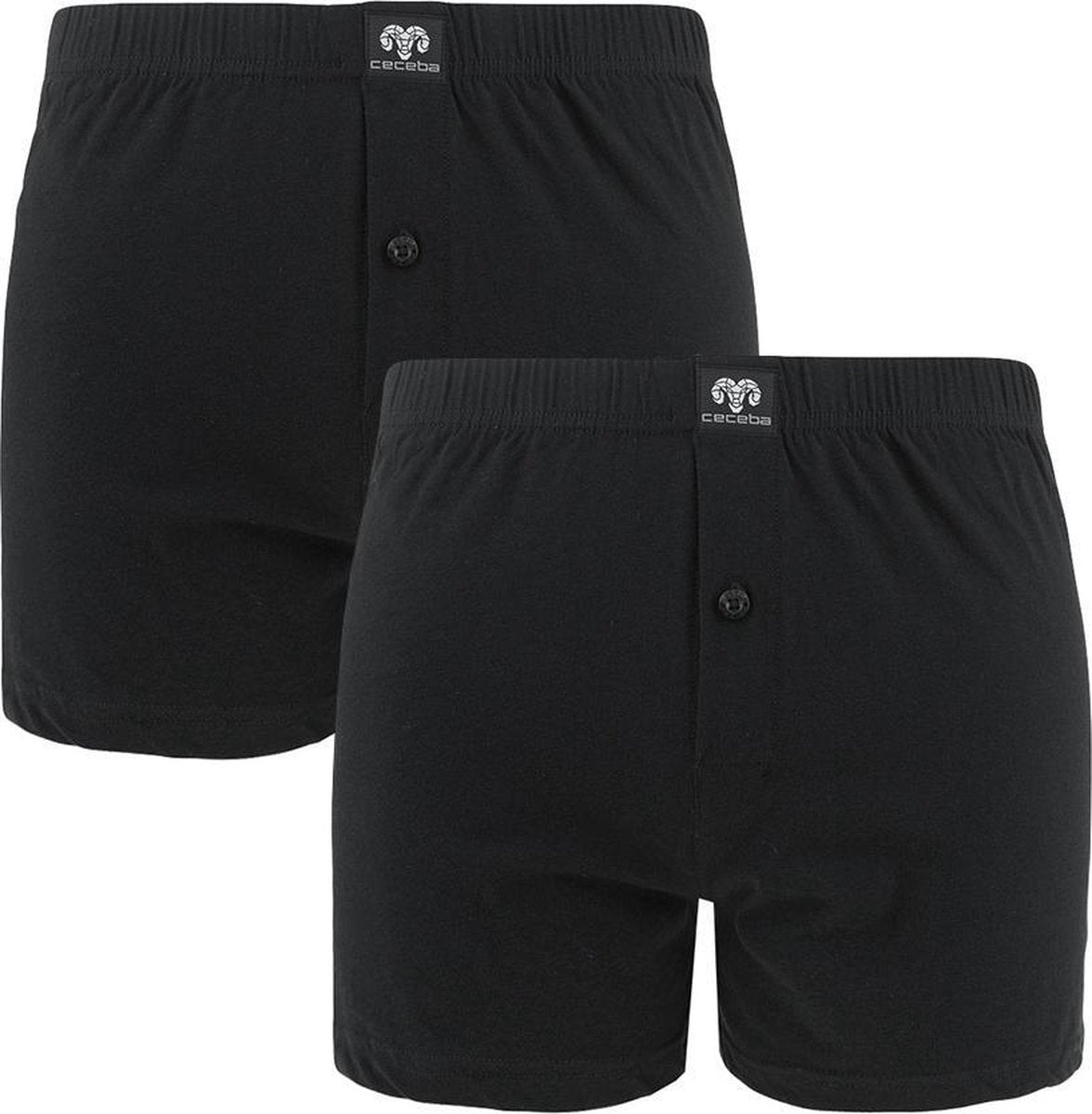 CECEBA 2P wijde boxers zwart - M