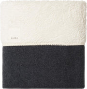 Koeka Wiegdeken Vancouver teddy - dark grey mel./natural 75x100cm