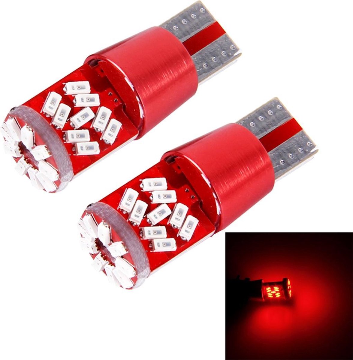 2 STKS T10 5W 27 SMD-3014 LED's Auto-uitklinklamp