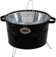 Draagbare Barbecue-emmer Zwart - compact BBQ model geschikt om mee te nemen naar bijvoorbeeld het park