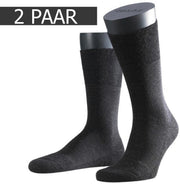 2 x FALKE Airport Plus - Sokken - Herensokken - Antraciet Melange - Maat 41-42