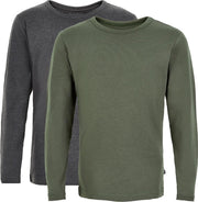 Minymo T-shirt Jongens Katoen Groen/grijs 2 Stuks Maat 140