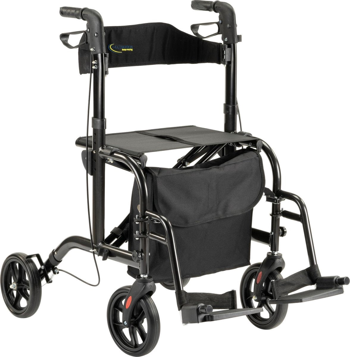 Duo Rollator Antraciet - Rollator en Rolstoel in 1
