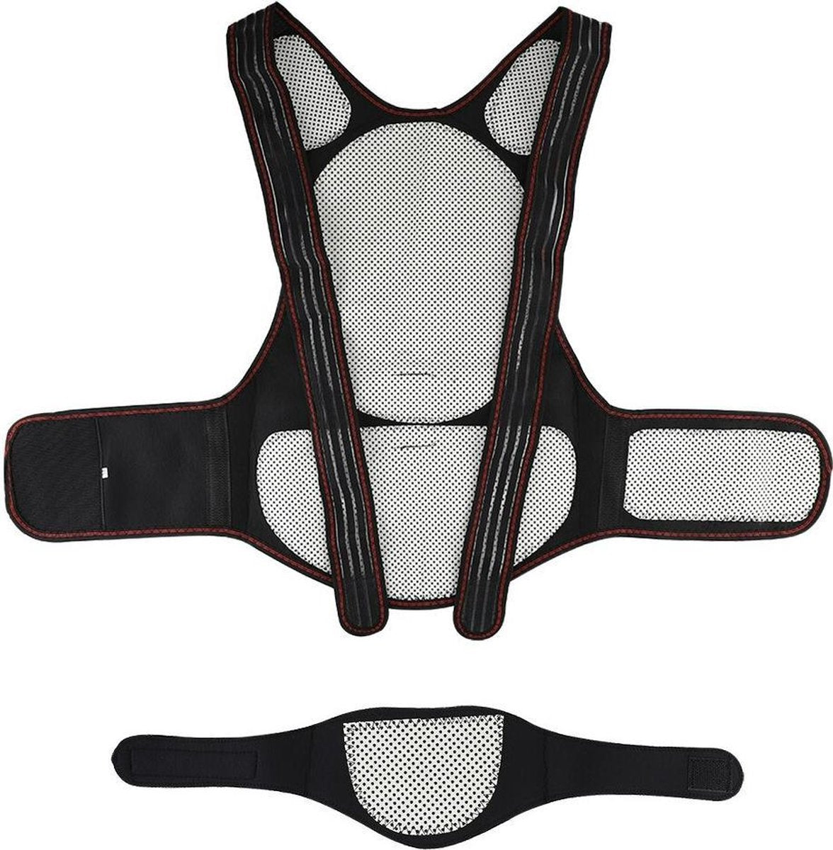 Orthopedisch XXL Toermalijn Infrarood Massage Zelfwarmend - Magneet - Rugpijn - Rugklachten - Rugband - Rugbrace - Inclusief nekband - Beter Slapen - S-M