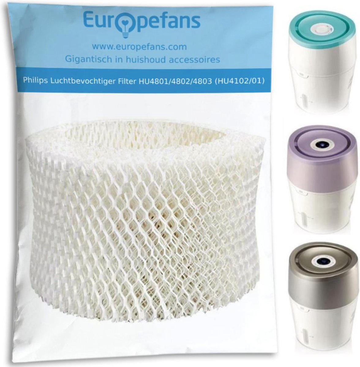 Filter HU4102/01 voor Philips luchtbevochtiger HU4801 HU4802 HU4803  HU4810  HU4811 HU4813 onderdeel spons bevochtigingsfilter