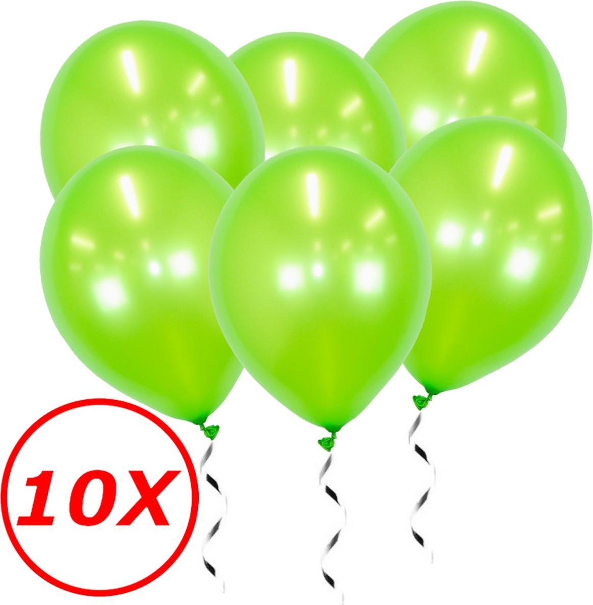 Groene Ballonnen Lime Metallic 10St Feestversiering Verjaardag Ballon