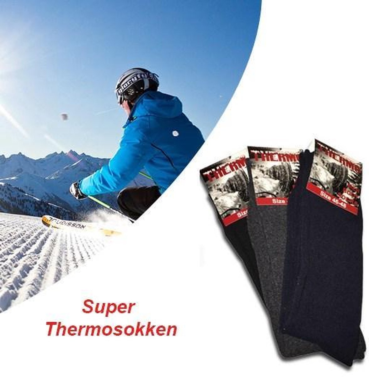6-pack Thermosokken in 3 kleuren | Maat 39-42