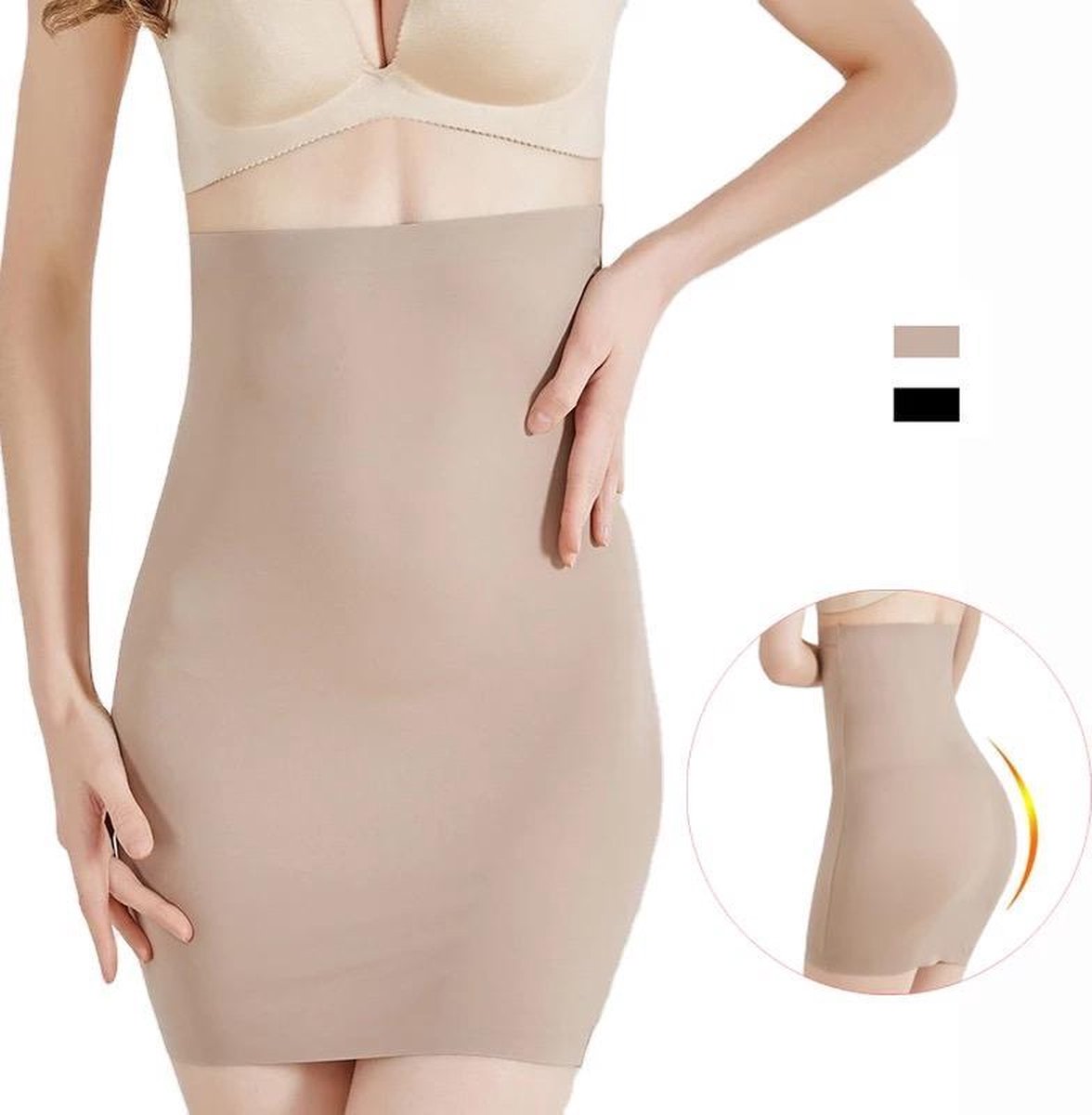 Slimming skirt - body shaper - body fit - body fashion - body skirt - fit skirt - shape skirt - shape rok - highwaist - naadloos Maat L