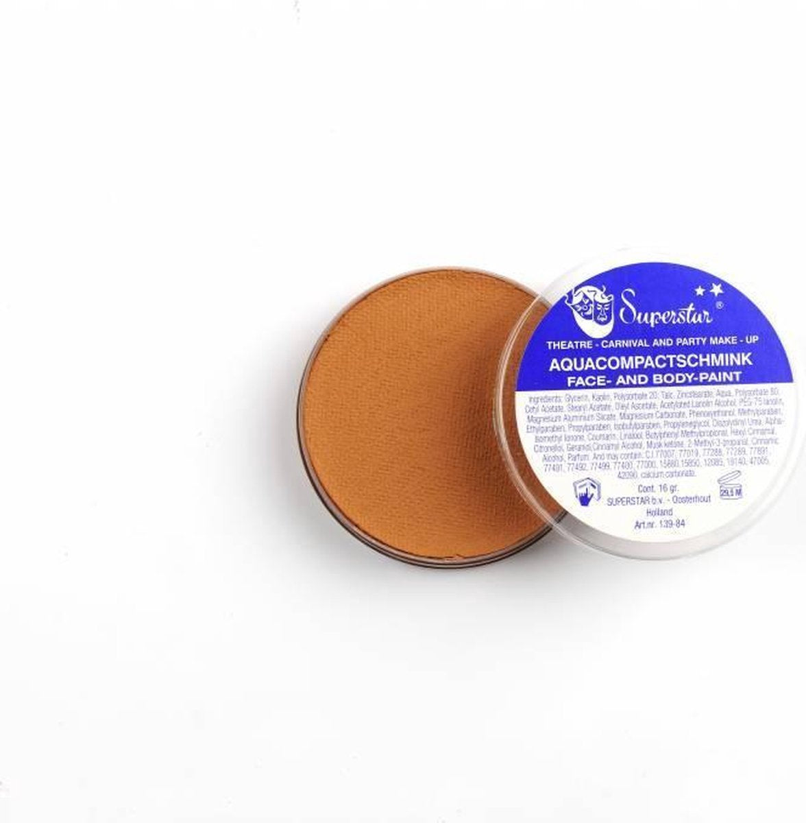 Aqua facepaint 45gr geel/leeuw