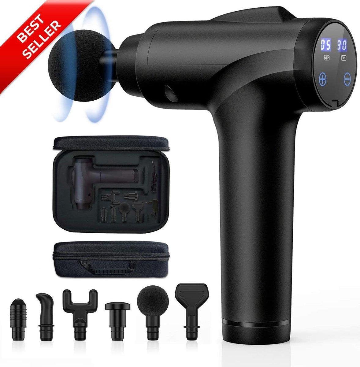 Bintoi® M4 Pro Massage Gun - Massage Pistool Met Lange Batterijduur - Full Body Sport en Relax Massage - Verminder Spierpijn - Met Opbergzak Cadeau