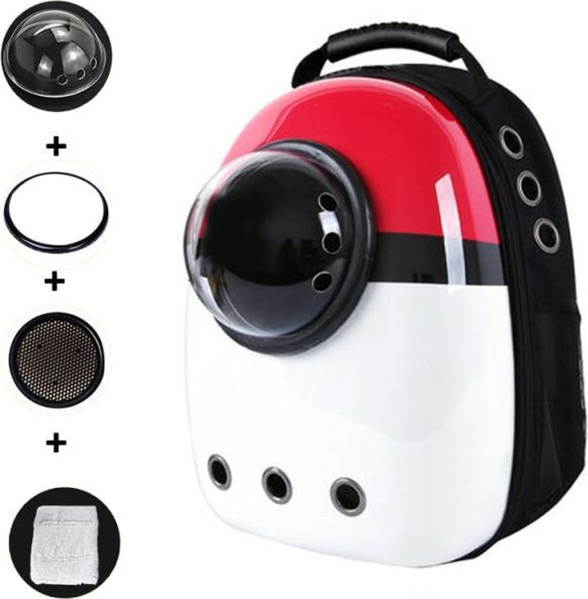 TBG Kat Rugzak Kat Carrier Vet Kat Tas Ademend Transport Reistas Hond Ruimte Capsule Huisdier Capsule Astronaut Rugzak Voor HuisdierenRed and white