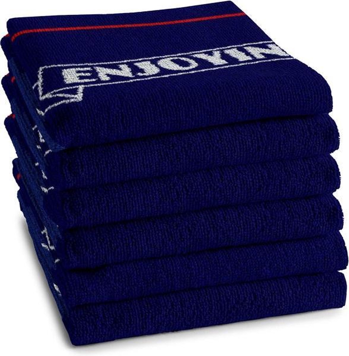 DDDDD Enjoying - Keukendoek - 50x55 cm - Set van 6 - Blue