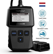 Topdon® Nederlandstalige OBD2 Scanner - Motorstoring - Auto Diagnose - OBDII - Zwart