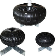 Dockwheel met montagebeugel zwart 23x15cm
