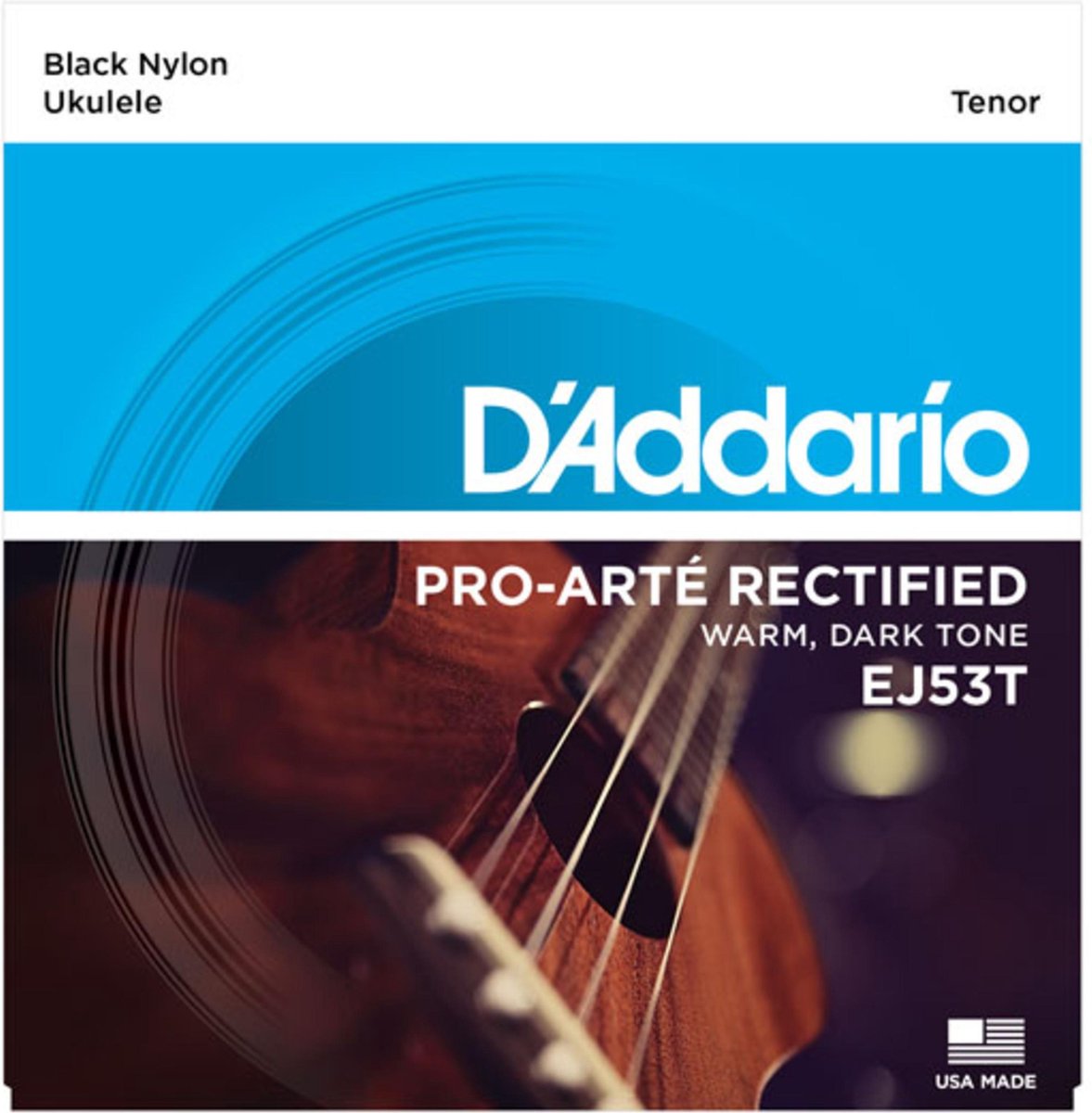 Ukulele Strings EJ53T Tenor Black Nylon 28-36-36w-32