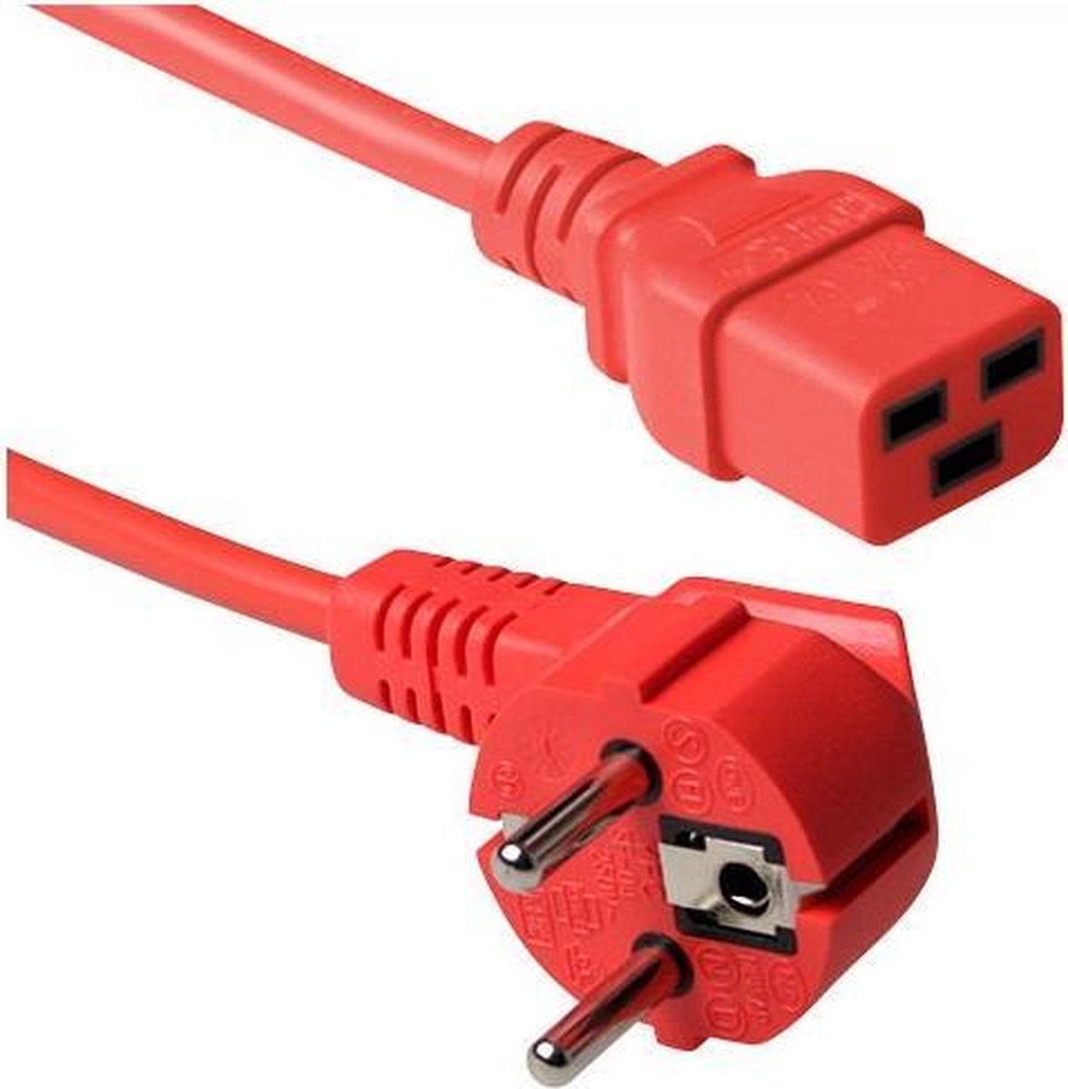 ACT Stroomkabel met C19 plug / rood - 1