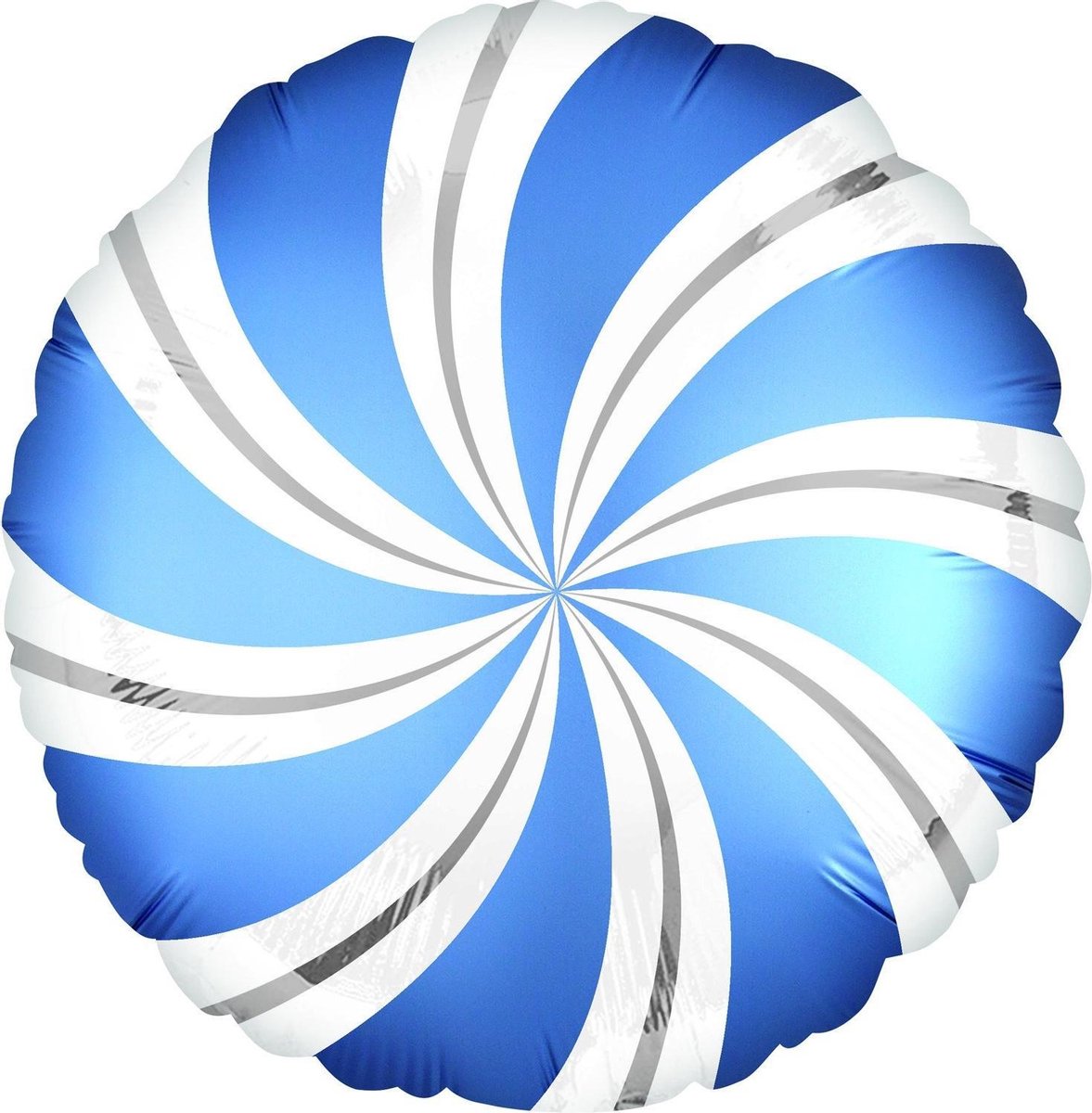 Anagram Folieballon Candy Swirls 30 Cm Blauw/wit