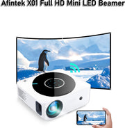 Afintek X01 Native Full HD 1080p Mini LED Beamer - WiFi - 4D keystone - 6500 lumen