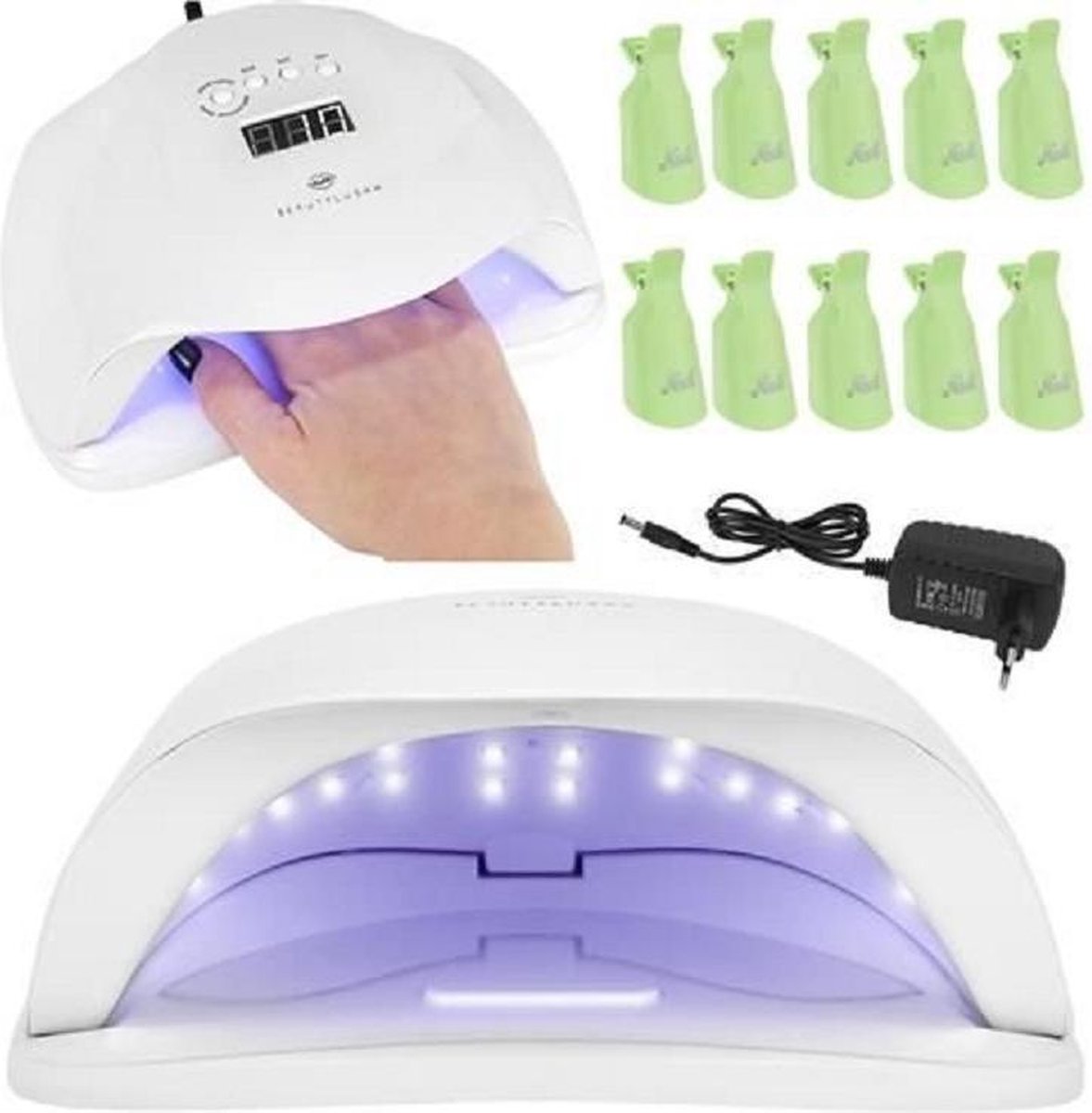 Nageldroger - Gelnageldroger - Gel Nagellak - LED Nageldroger - Gelnagels - 48Watt - 36 Leds - Led lamp - Met GRATIS 10 Clips