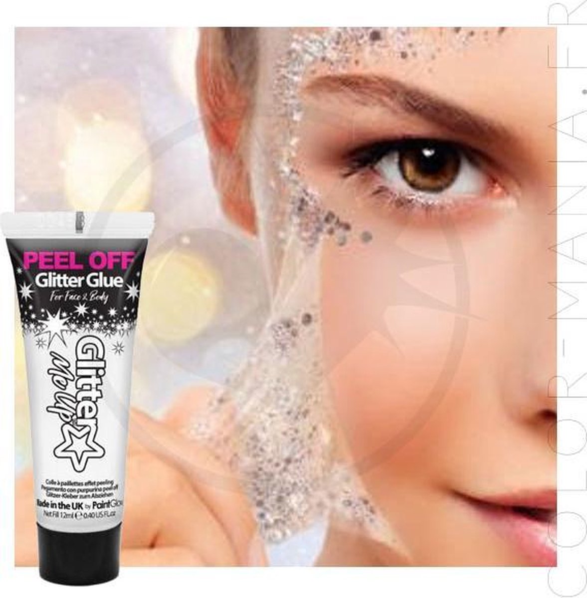Chunky Glitter Peel Off Glitter Fix Lijm / Gel voor gezicht en lichaam