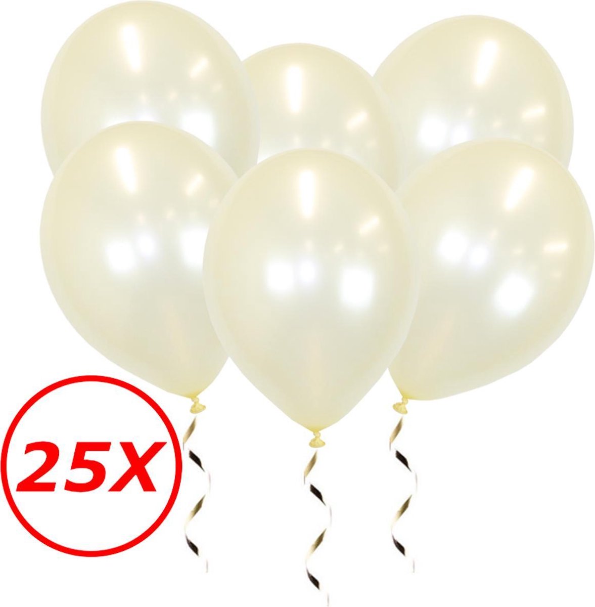 Witte Ballonnen Feestversiering Metallic Ivory Verjaardag 25st Bruiloft Ballon