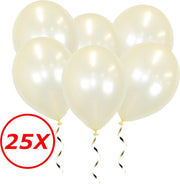 Witte Ballonnen Feestversiering Metallic Ivory Verjaardag 25st Bruiloft Ballon