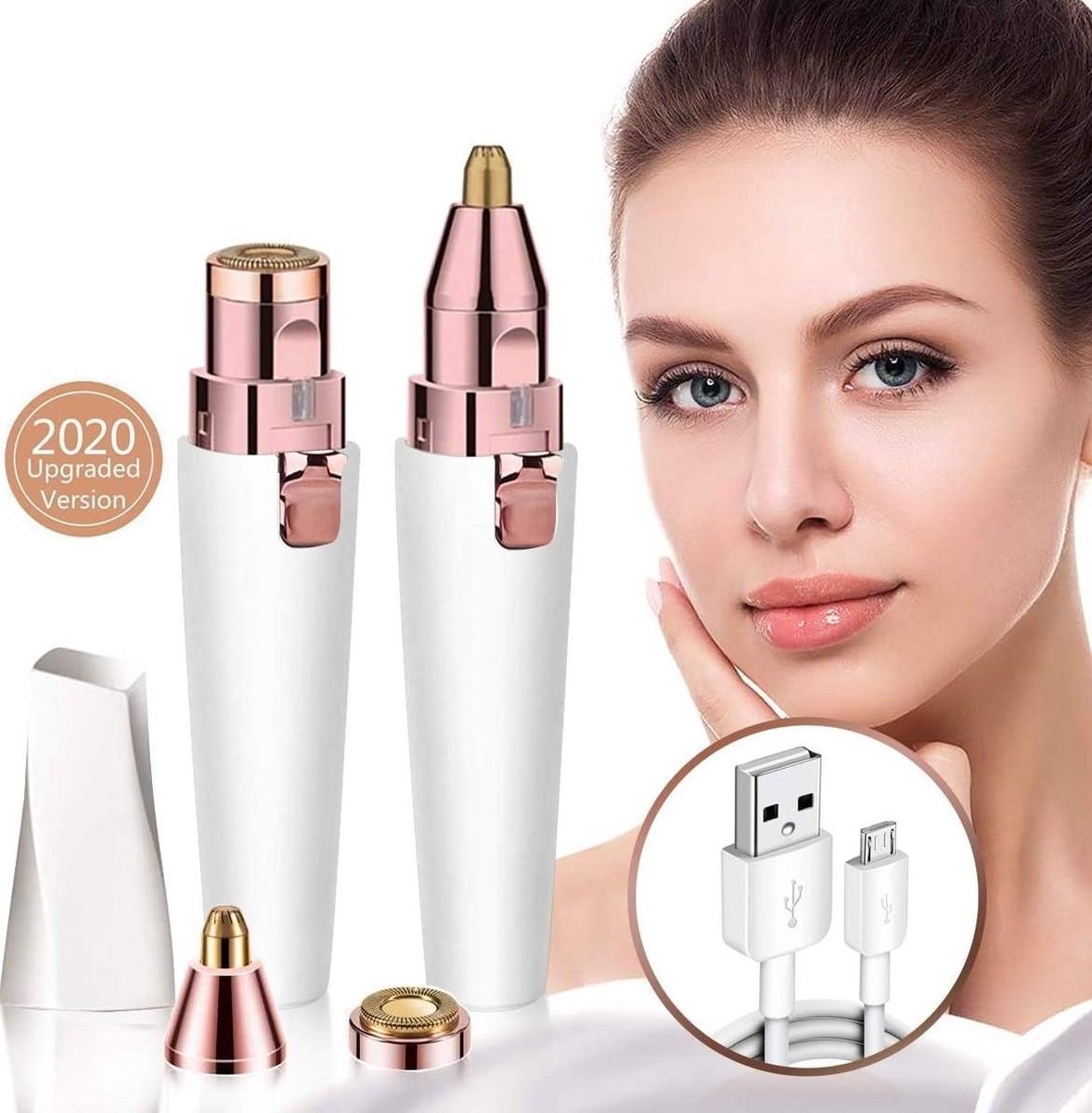 Beautyloves wenkbrauw trimmer - USB oplaadbaar - Precisietrimmer - Epileerapparaat - Wenkbrauw scheermesje