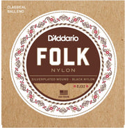 K-Git.snaren Folk Classic EJ32 zwart Nylon