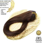 CAIRSTYLING Premium 100% Human Hair | Clip-in Hair Extensions CS602| 120 Gram | 51 CM (20 inch) | Haarverlenging | Best Quality Hair Long-term Use | Natuurlijk Haar Volume