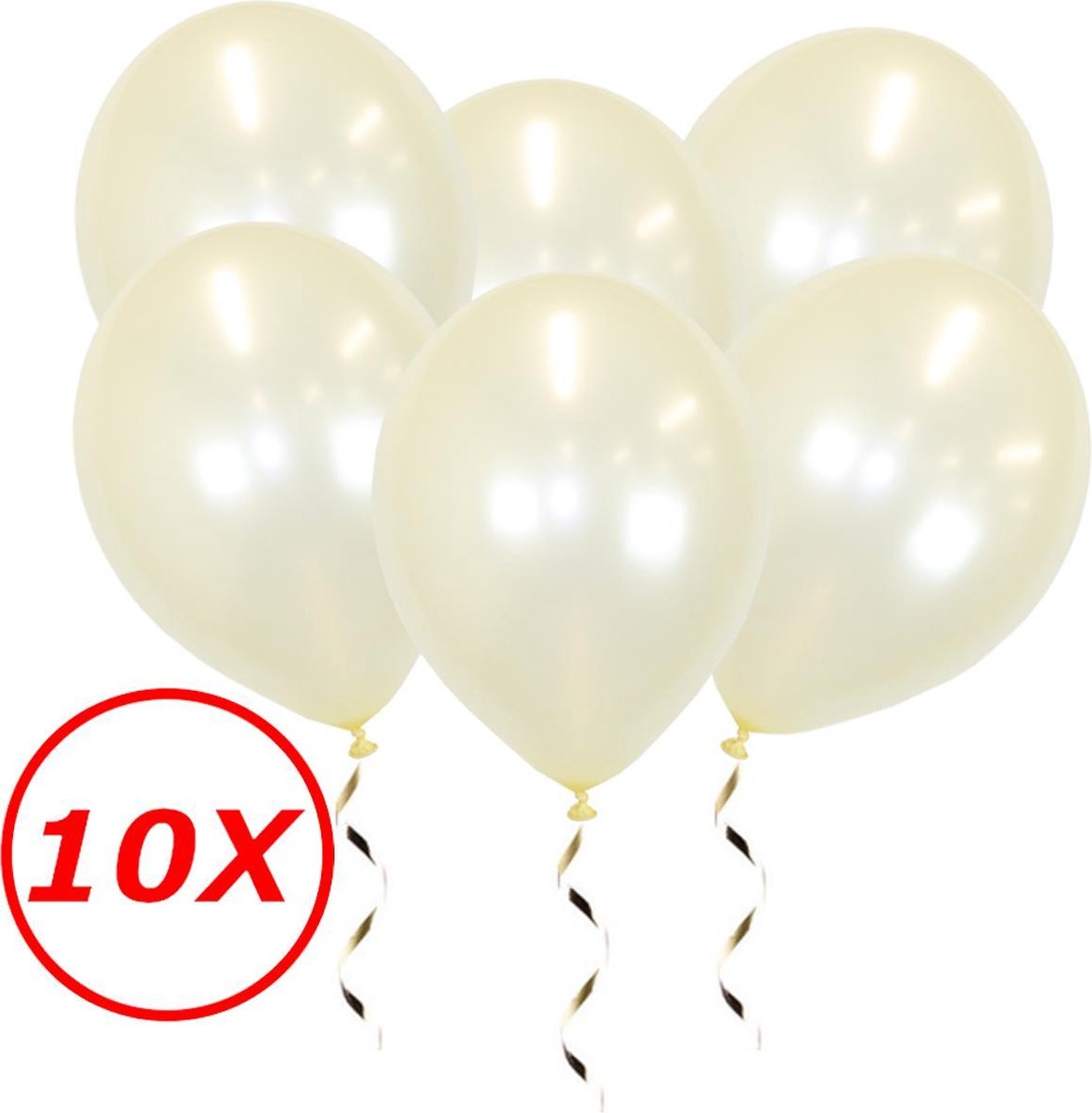 Witte Ballonnen Feestversiering Metallic Ivory Verjaardag 10st Bruiloft Ballon