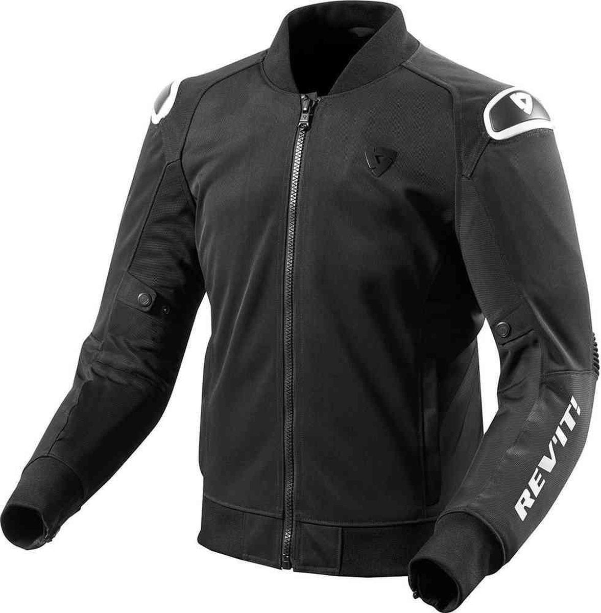 REV'IT! Traction Black White Textile Motorcycle Jacket S