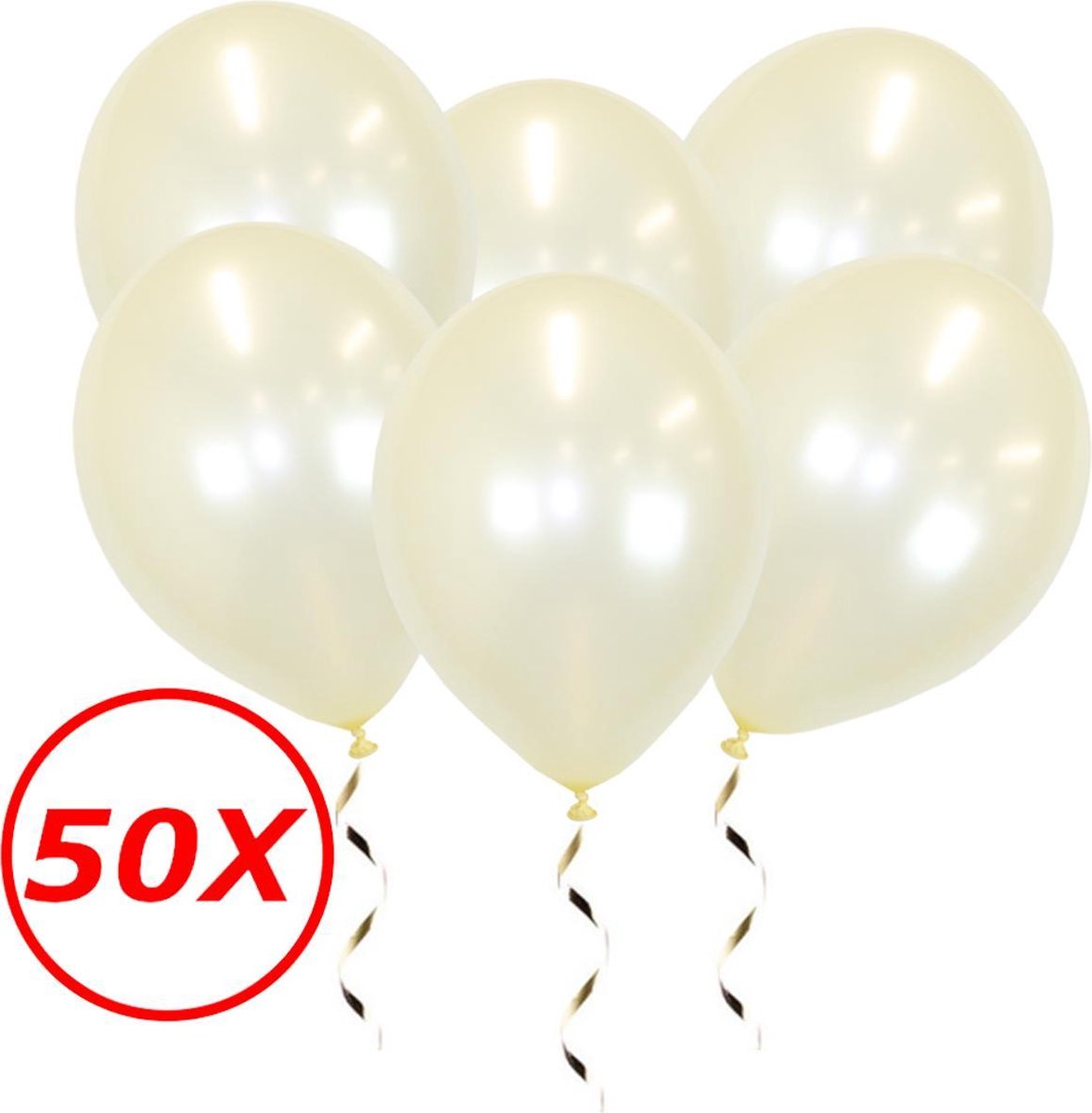 Witte Ballonnen Feestversiering Metallic Ivory Verjaardag 50st Bruiloft Ballon