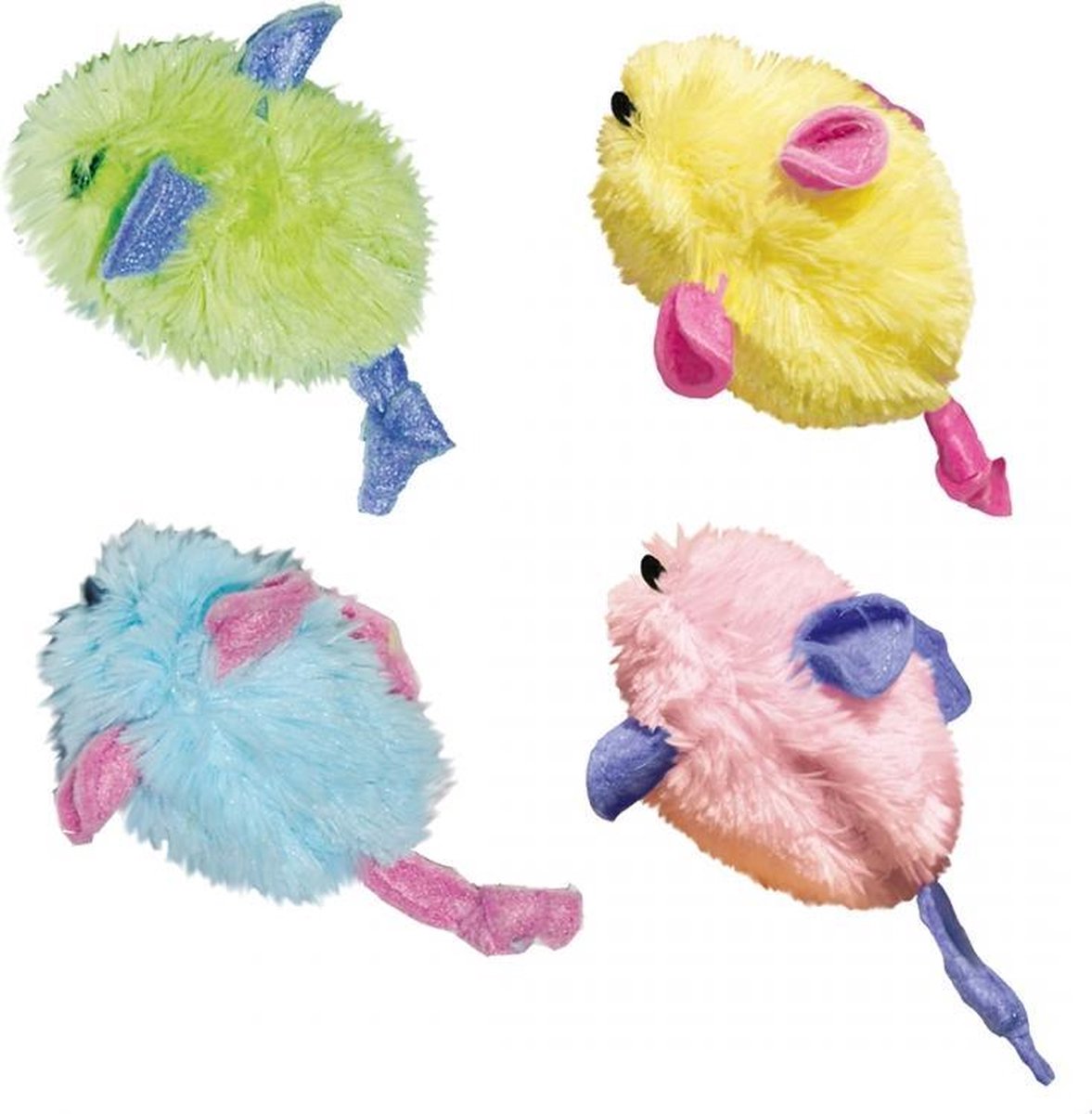 DUVO+ Kong Kitten Speeltjes - Het Beste Kattenkruid Mét Kreukelgeluid - 2 Muisjes
