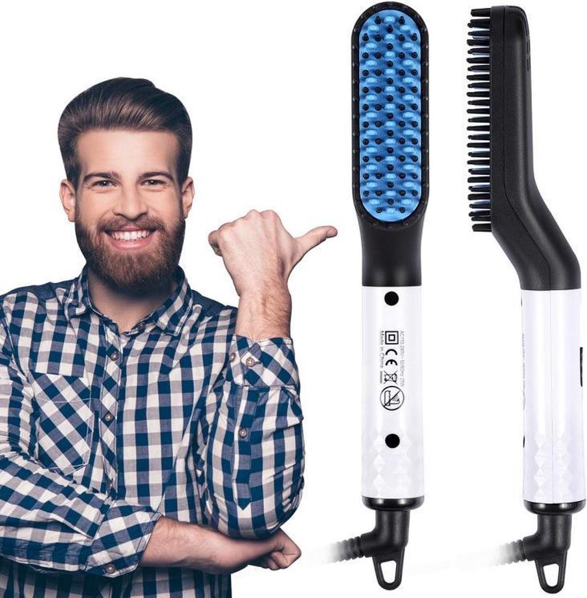 Stijltang - Baardstijler - Beard straightener - Stijlborstel - baardkam - Baardstyler - Elektrische baardstijler - Elektronische baardkam - cadeau