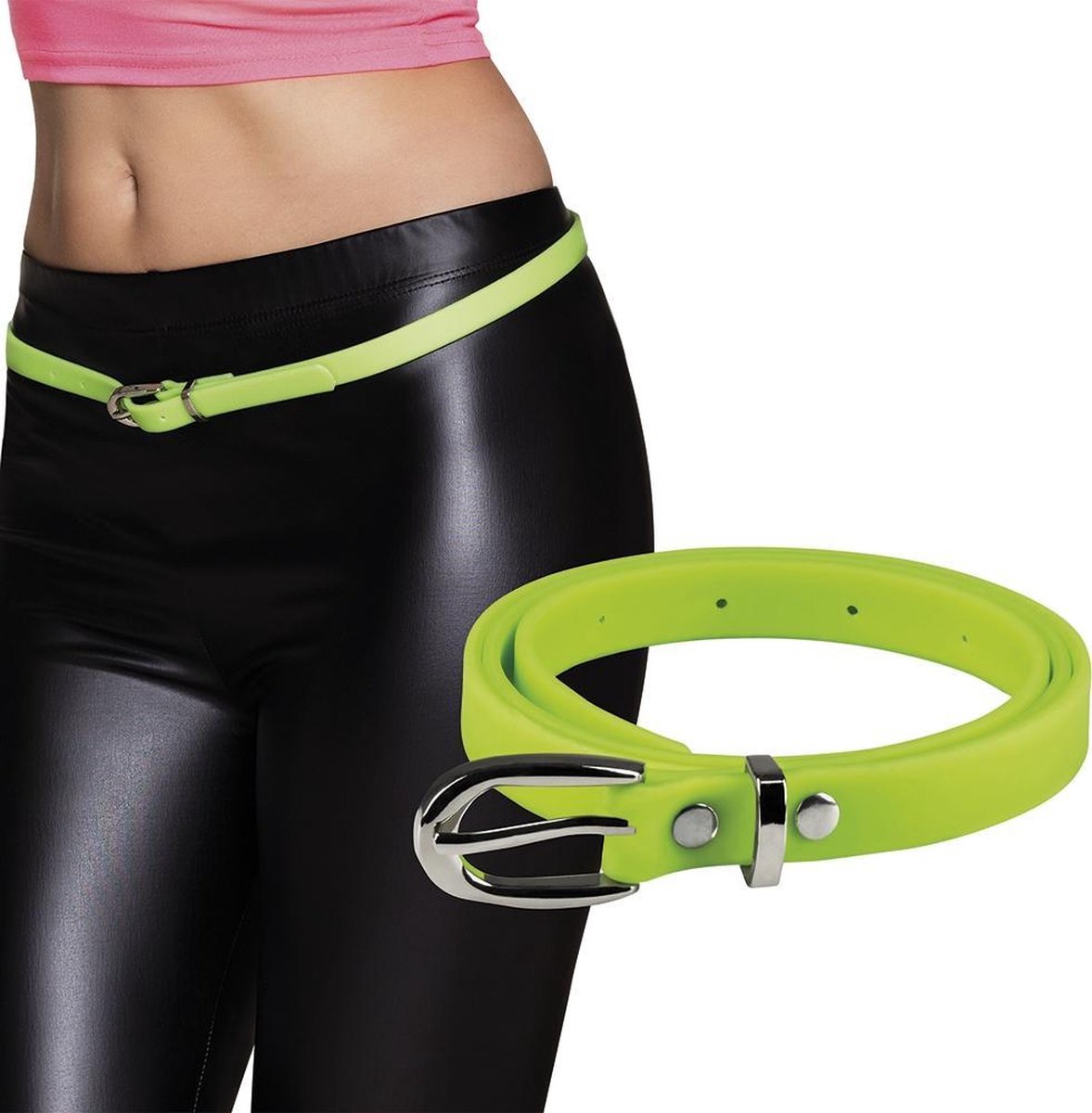 12 stuks: Riem - neon groen - 100x1