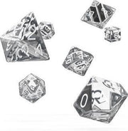 Oakie Doakie Dice RPG Set Translucent Clear 7pc