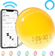 PIXMY - 6-in-1 - Sunset Lamp - Wake Up Light - 2021 Versie - Smart Met App - 7 Kleuren - Alarm