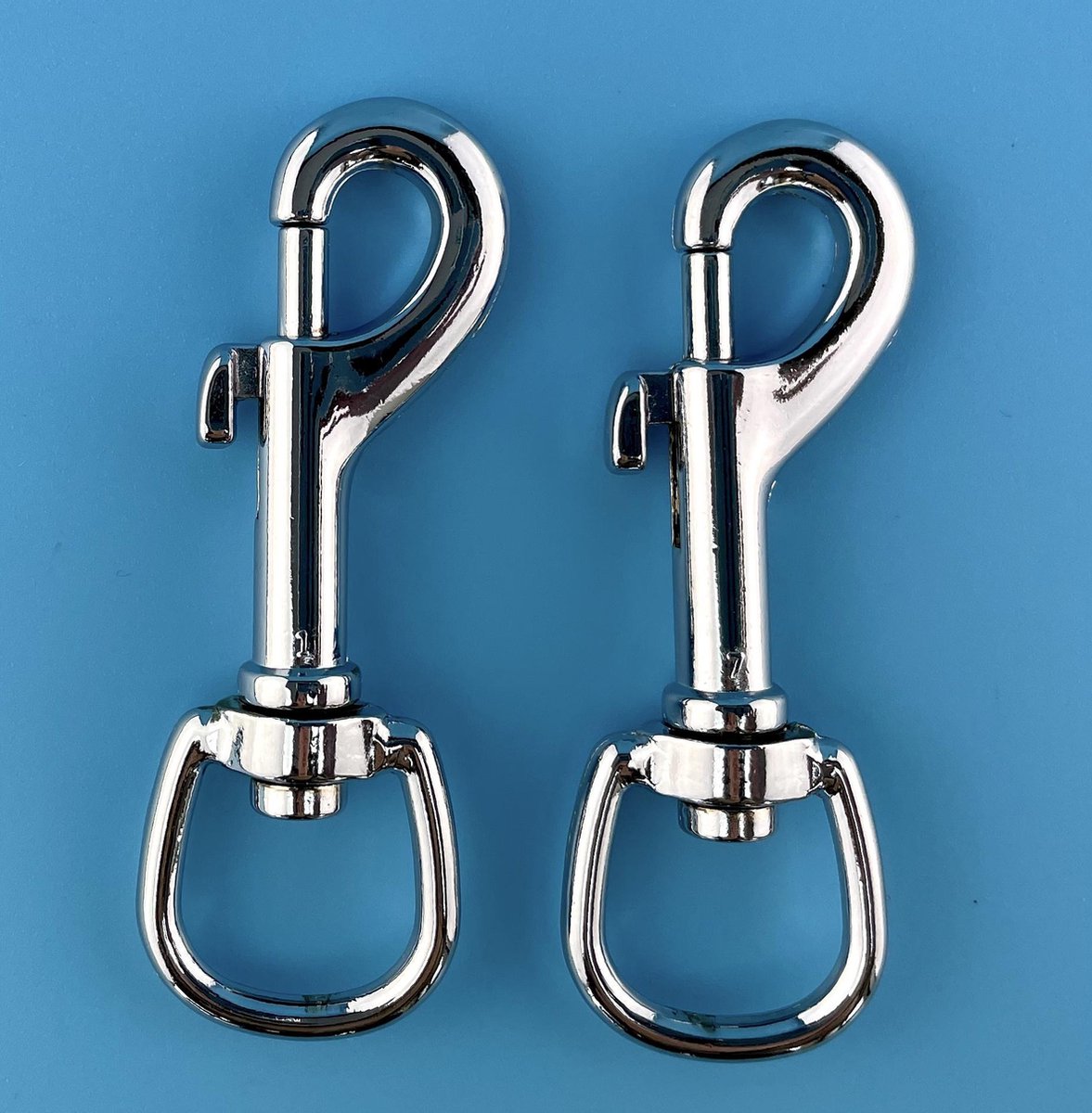 Musketon - Musketonhaak - 2 stuks - 8.5 cm - RVS