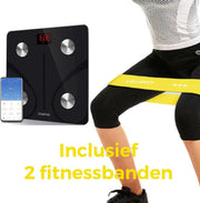 RENPHO Digitale weegschaal +2 Fitnessbanden. Bluetooth