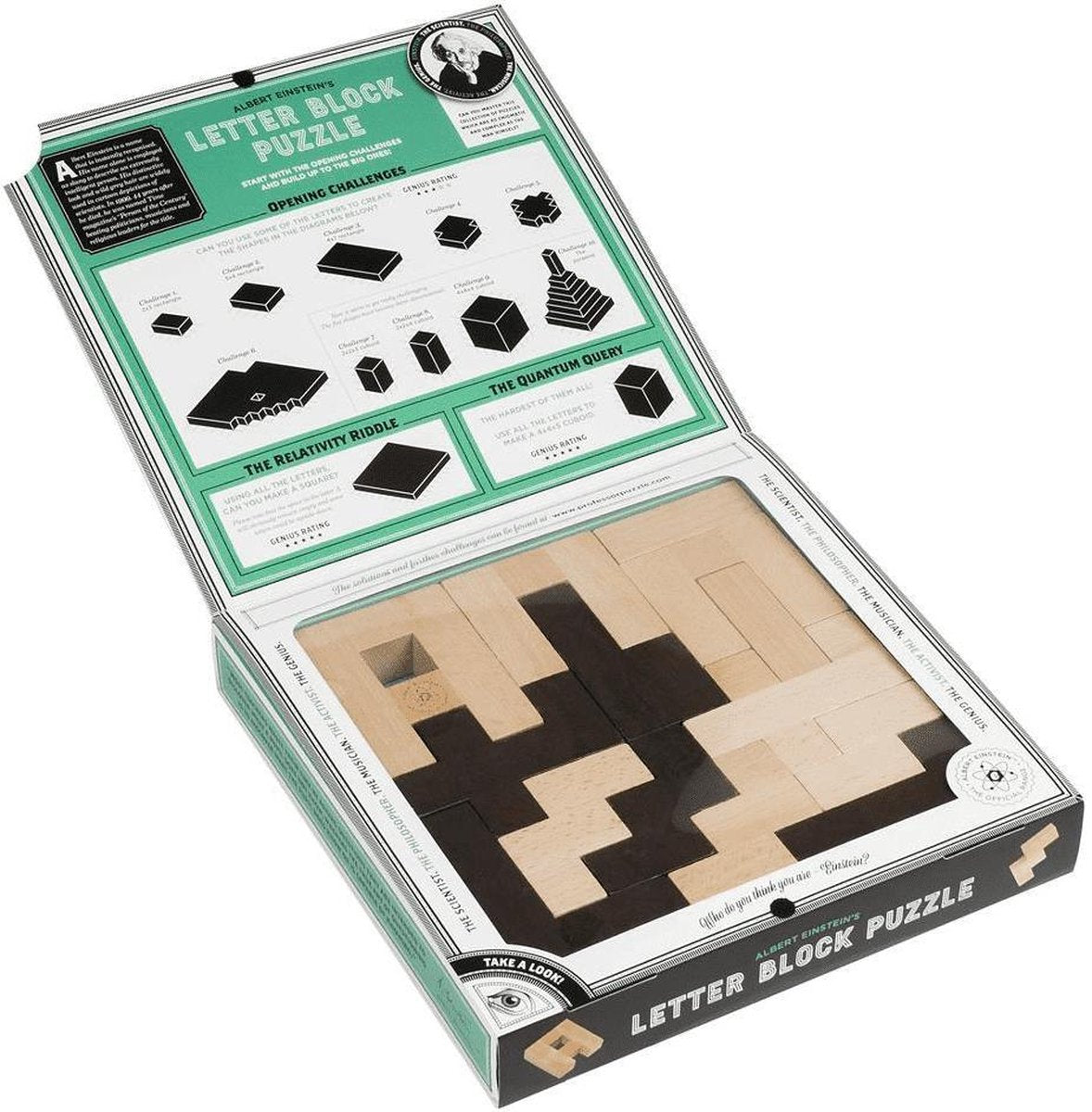 Asmodee Einstein Albert's Letter Blocks Puzzle - EN