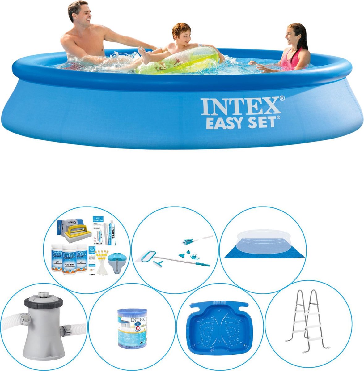 Intex Easy Set Rond 305x61 cm - 8-delig - Alles in 1 Zwembad Pakket