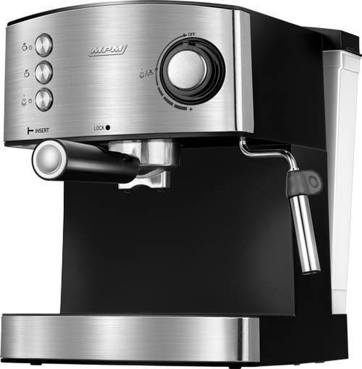 MPM - RVS Espressomachine - Gemalen koffiebonen - MKW-06M