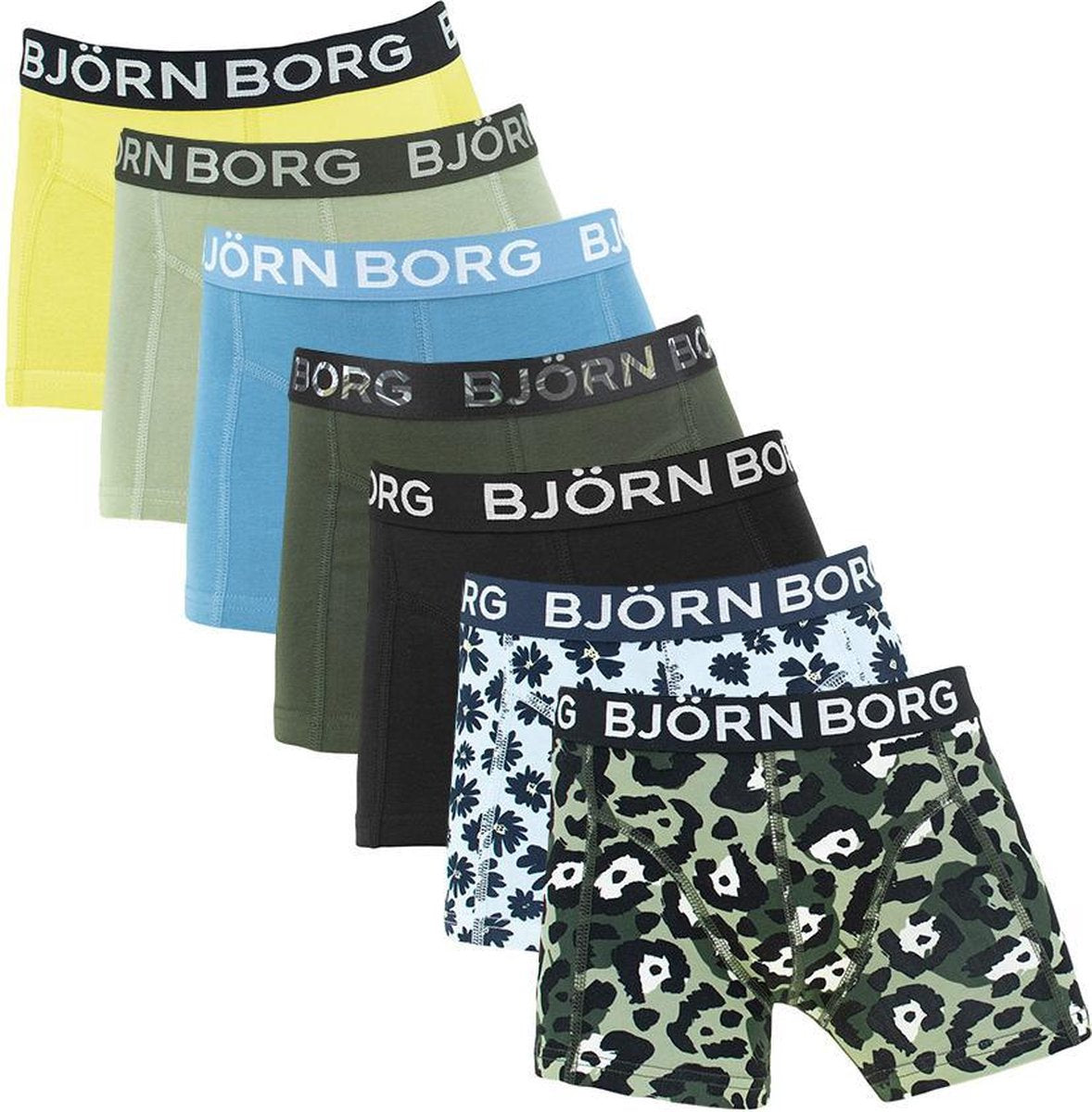 Björn Borg Fourflower Skyway - 7-pack jongens boxershort maat 110-116